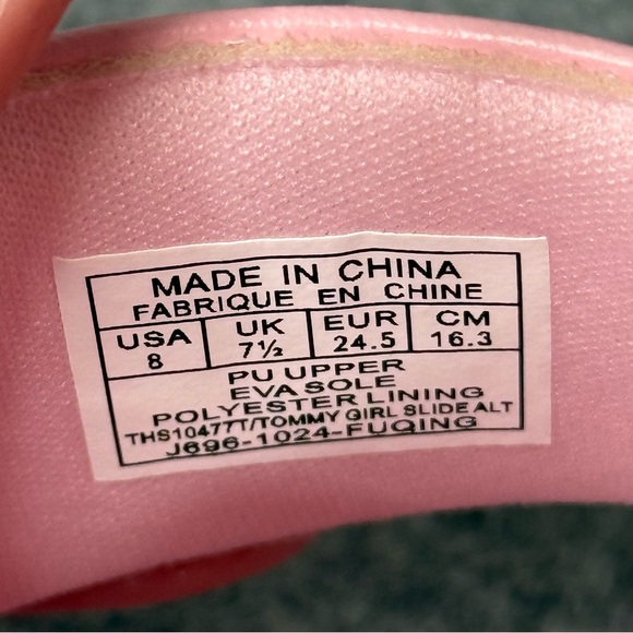 Tommy Hilfiger Kids Slingback Logo Slide‎ in Almond Blossom- Sz 8 - Picture 6 of 9